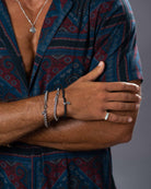 Rome - Stainless Steel Bracelet Rome on the models wrist - Online Unissex Jewelry - Dicci