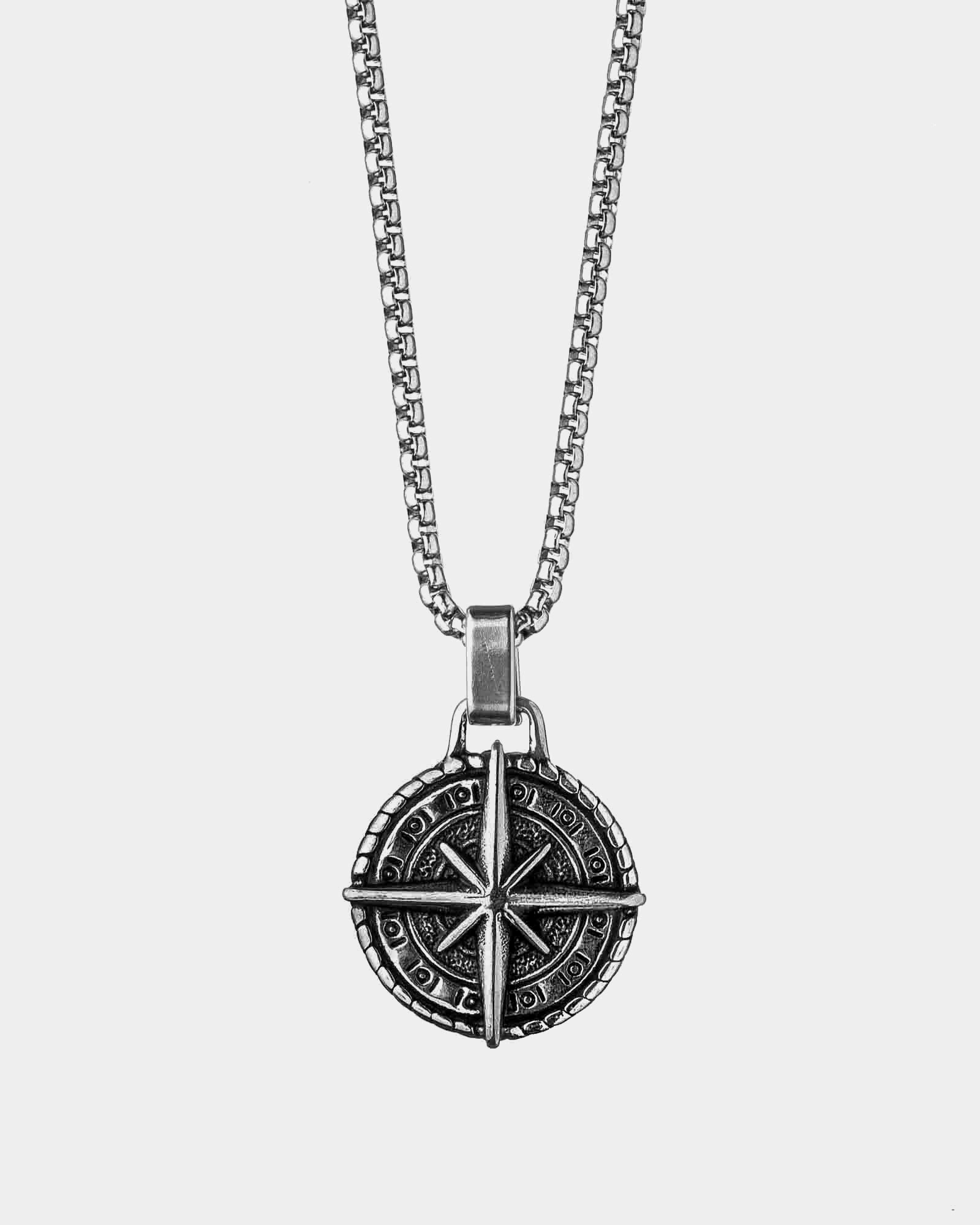 Stainless steel clearance compass necklace