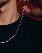 Vegas Necklace - Stainless Steel Necklace on the models neck - Online Unissex Jewelry - Dicci