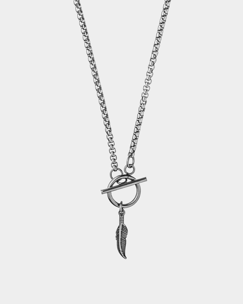 Stainless Steel Necklace 'Boho Feather' - Online Shop - Dicci