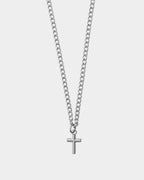 silver Stainless Steel Necklace 'Caprera' - Necklace with cross pendant - Buy Online Necklace - Dicci