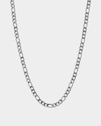 Collar de cadena Figaro de plata 3x1 de 4 mm