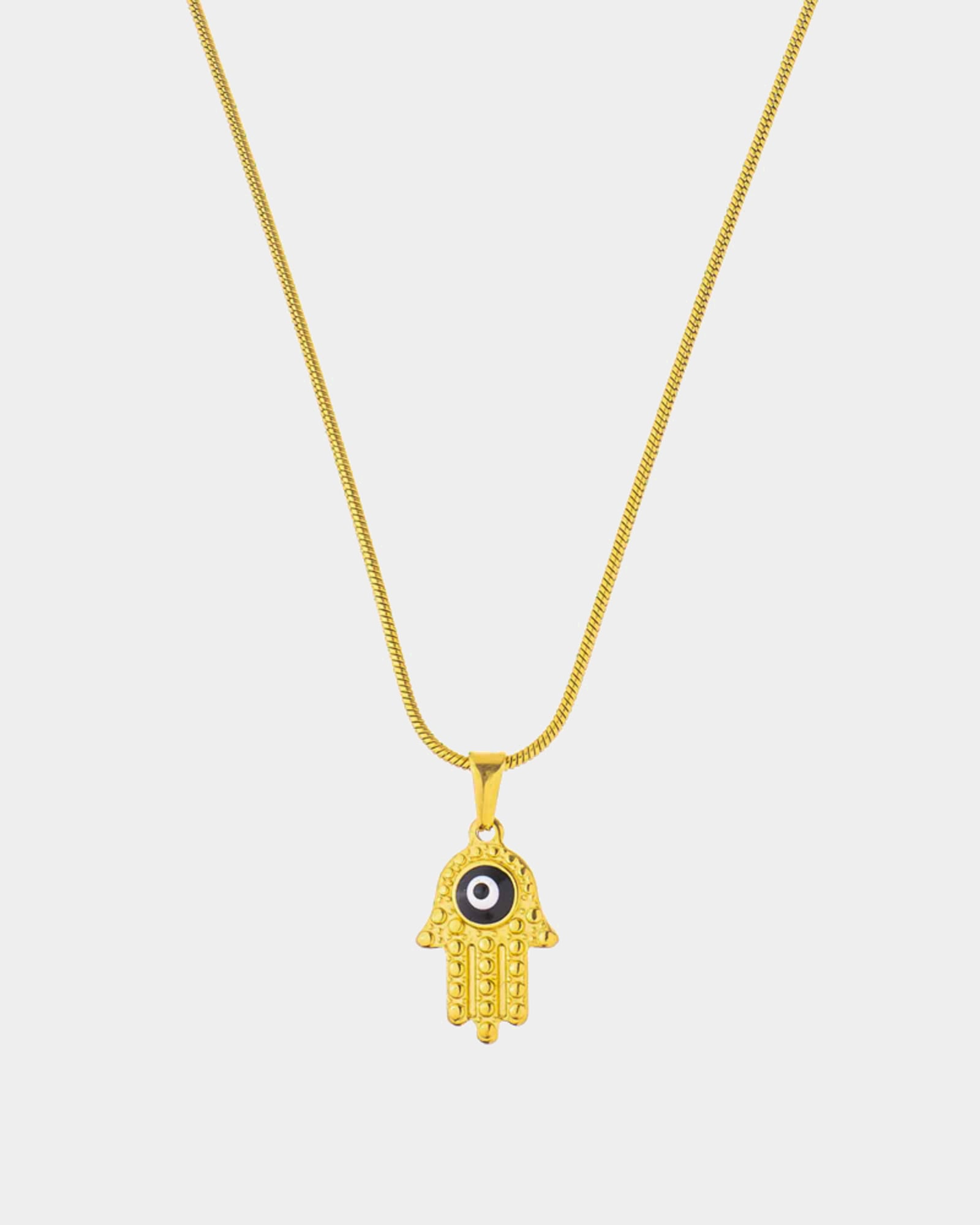 Stainless Steel Necklace 'Golden Hamsa' - Buy Necklaces Online - Unissex - Dicci