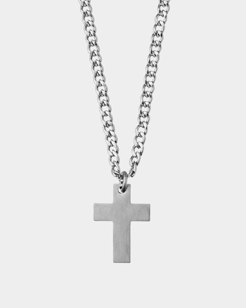 Java - Stainless Steel Necklace 'Java' with cross pendant - Online Unissex Jewelry - Dicci