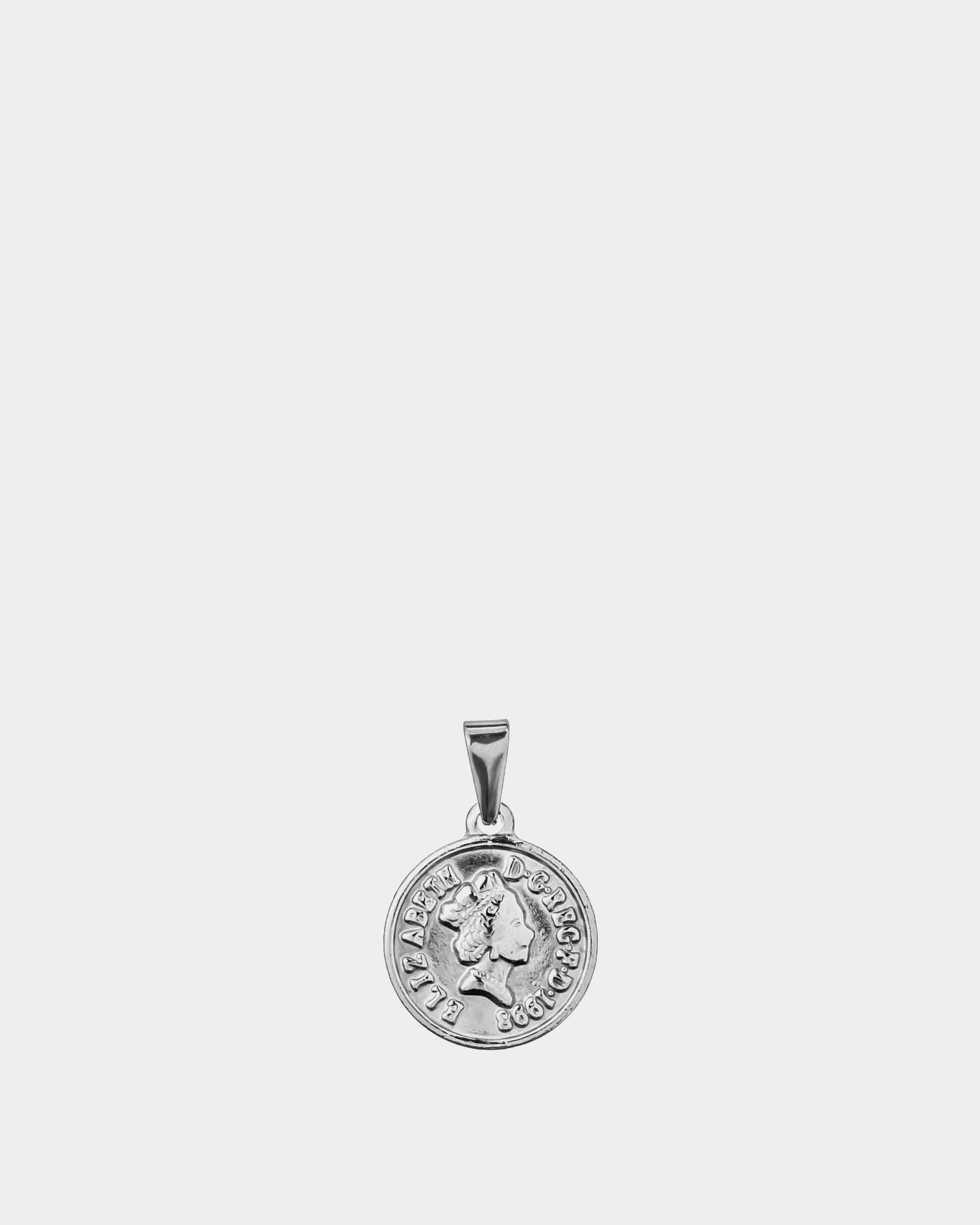 Queen Elizabeth - Stainless Steel Pendant 'Queen Elizabeth' - Elizabeth Coin - Online Unissex Jewelry - Dicci