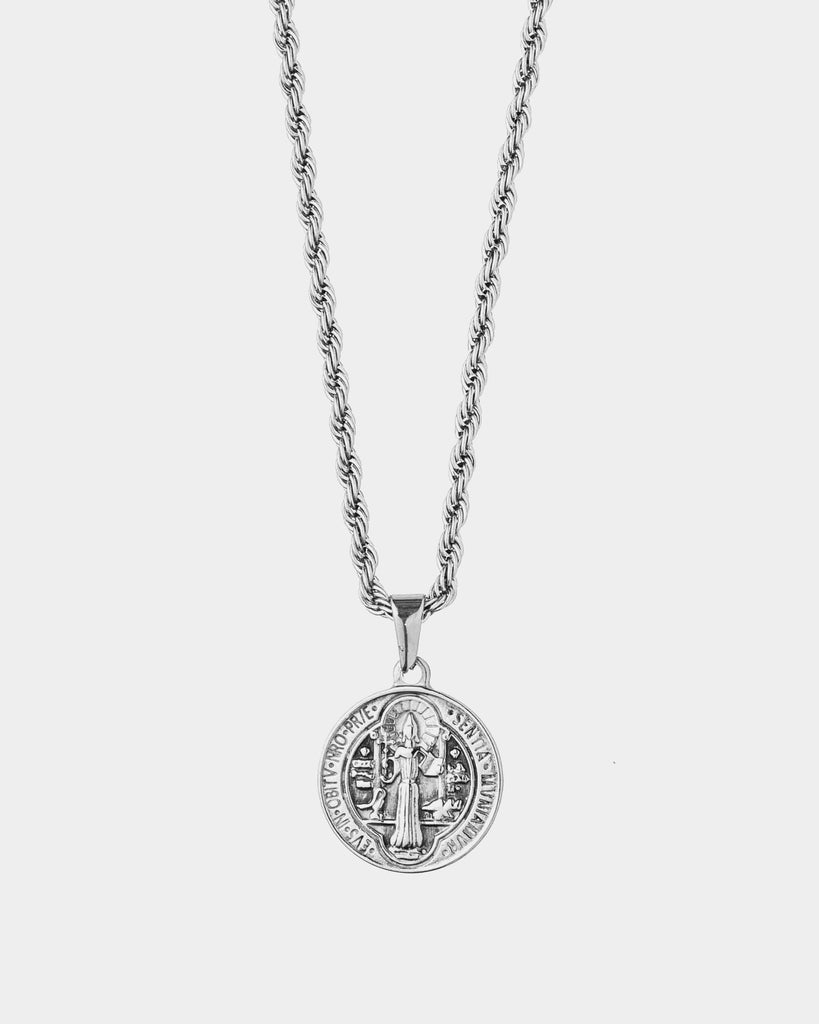 St. Benedict's II Necklace - Stainless Steel Necklace with 'St. Benedict' Pendant - Online Unissex Jewelry - Dicci