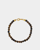 Tiger Eye Stone Bracelet 6mm - Natural Beads and Stainless Steel Bracelet - Unissex Jewelry Online - Dicci