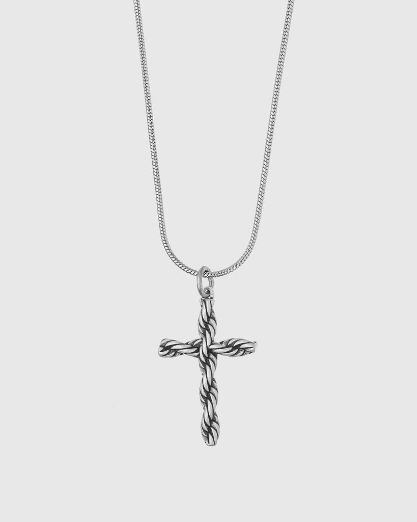 Twisted Cross Stainless Steel Necklace - Pendant Necklaces - Online unissex jewelry - Dicci
