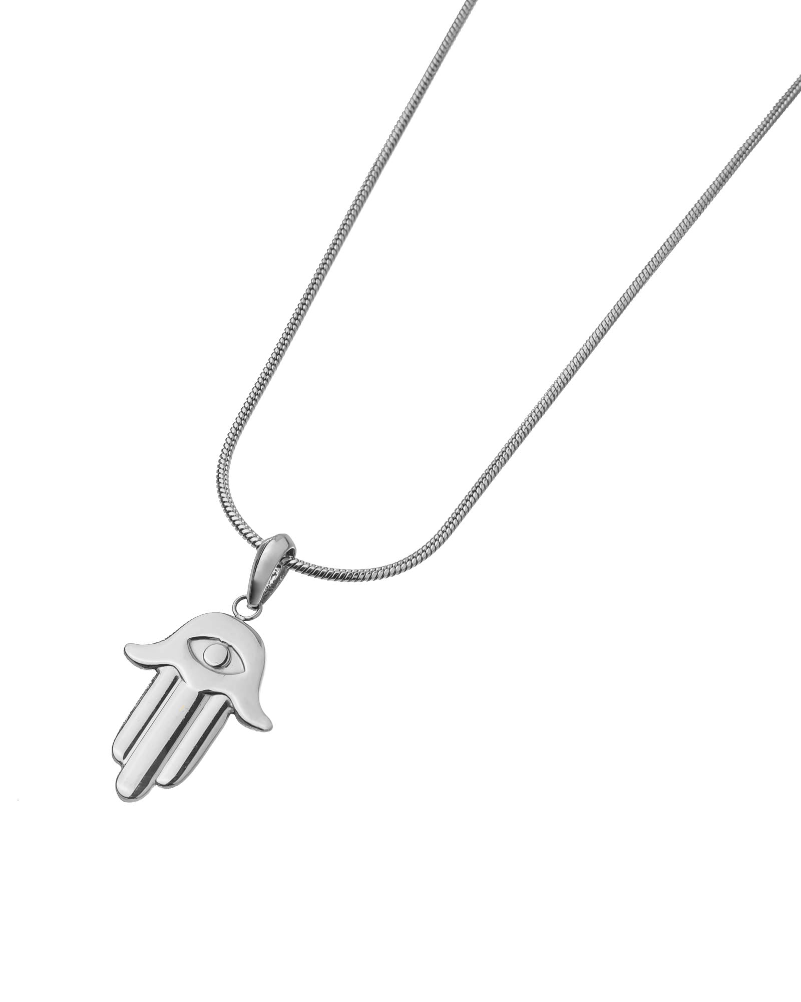 Stainless steel hamsa deals necklace